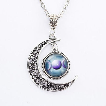 Triple Moon Goddess Pendant