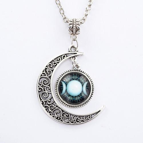 Triple Moon Goddess Pendant