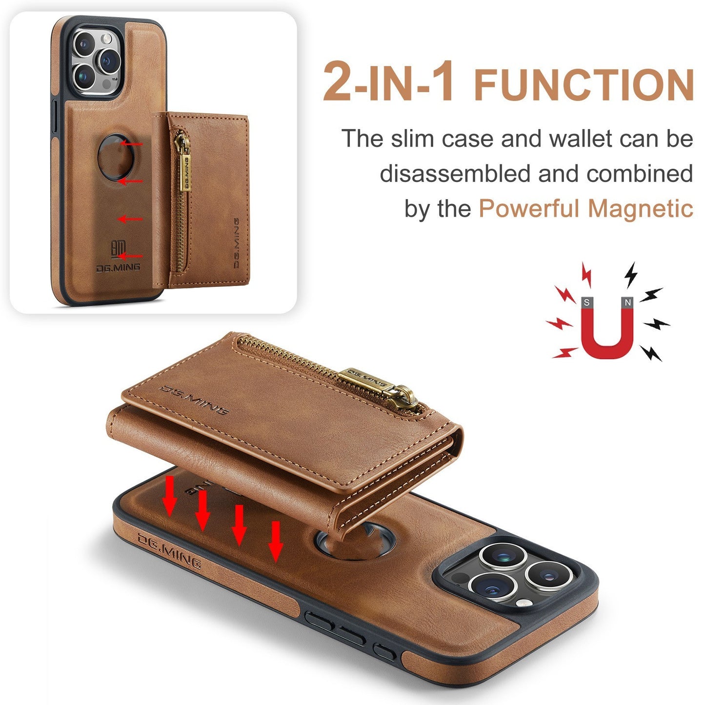 iPhone Case with Removable Wallet