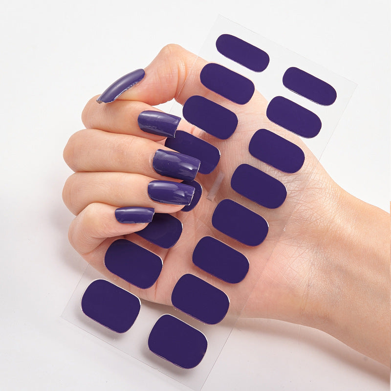 Nailart Sticker Pure Solid Color Self Adhesive Nail Sticker Nail Stickers