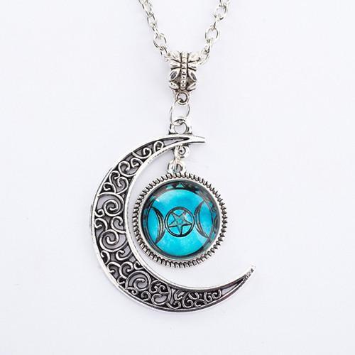 Triple Moon Goddess Pendant