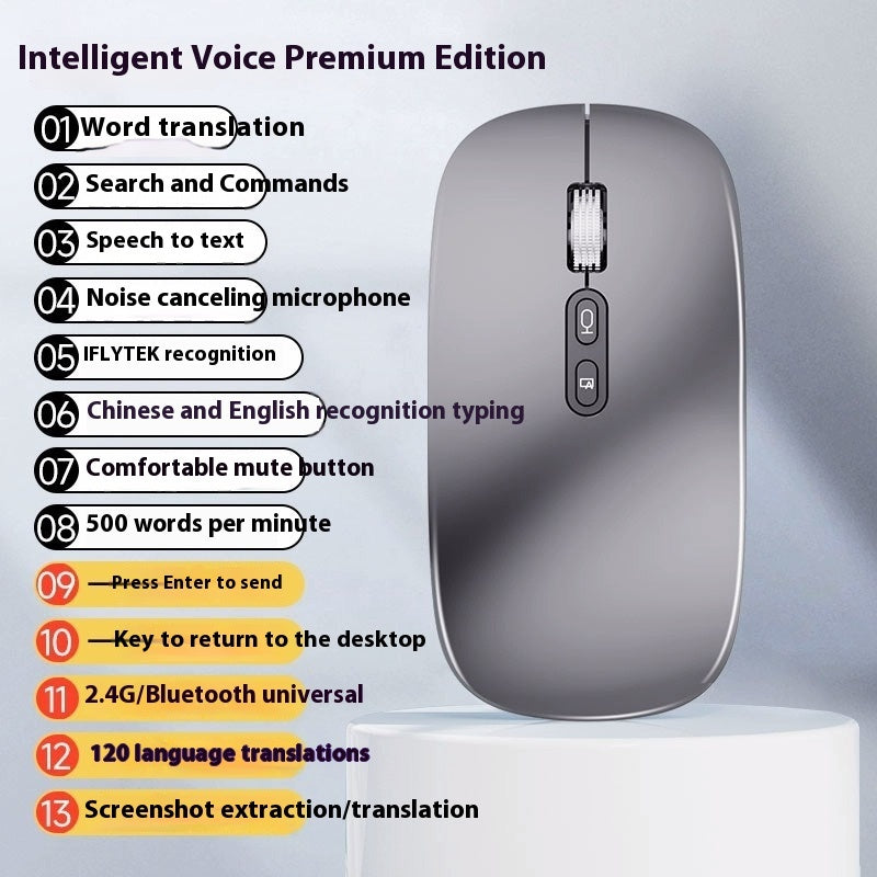 AI Intelligent Voice Wireless Bluetooth Mouse