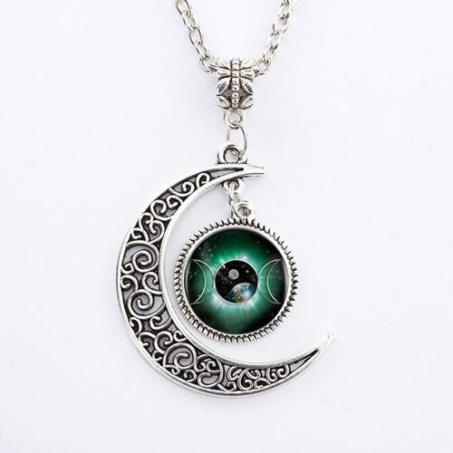 Triple Moon Goddess Pendant