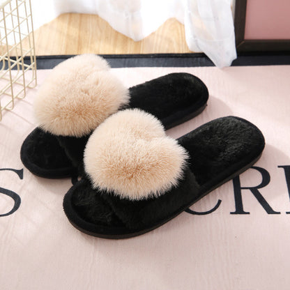 Heart Plush Slippers