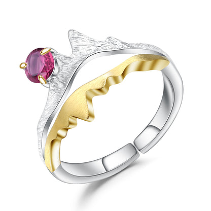 Sunrise Premium Designer Ring - 925 Sterling Silver Gold Plated