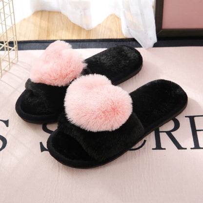 Heart Plush Slippers